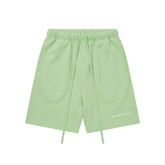 Light green shorts with drawstring on a white background (Green)
