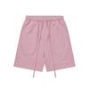 Pink shorts with drawstring on a white background (Pink)