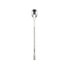 Stainless steel cocktail spoon on a white background (Silver)