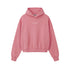 Red hoodie with &