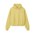 Yellow hoodie with a brand logo on a white background (Yellow)
