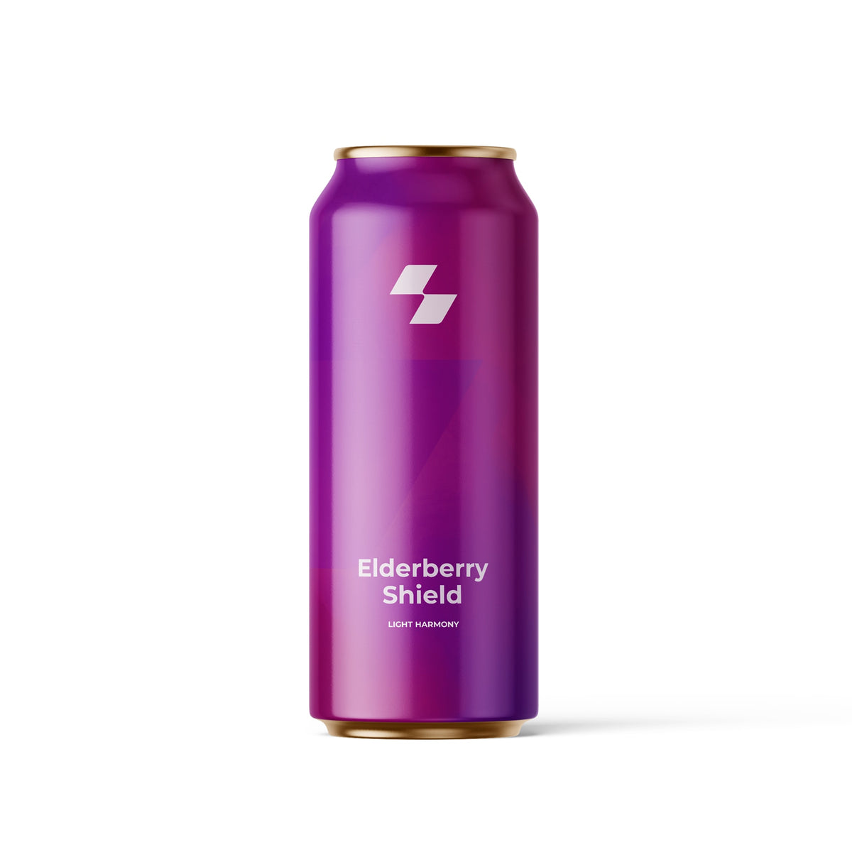 Purple can of Elderberry Shield on a white background (16 oz / 500 ml)
