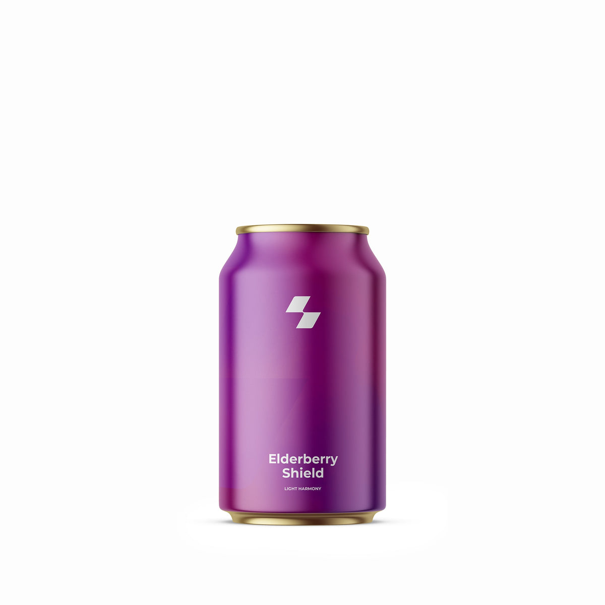 Purple can of 'Elderberry Shield' on a white background (12 oz / 330 ml)