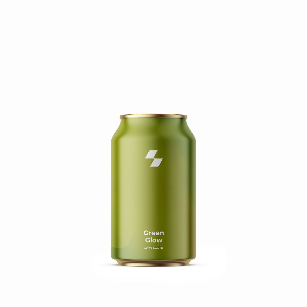 Green can with a logo and text on a white background (12 oz / 330 ml)