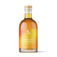 Bottle of 'Stress Less Tincture' with a yellow label on a white background (24 oz / 700 ml)